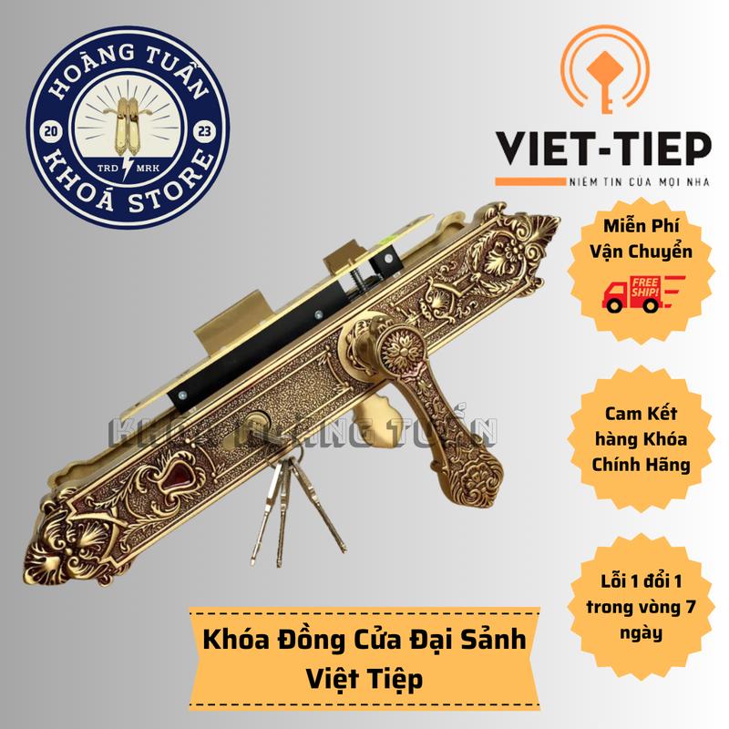 [QUÀ TẶNG ĐI KÈM] KHÓA ĐỒNG 296 CỬA ĐẠI SẢNH VIỆT TIỆP , ỐP DÀI 40cm VỚI KIỂU CÁCH SANG TRỌNG, LẮP CỬA GỖ, CỬA THÉP VÂN GỖ, CỬA SẮT.HÀNG KHÓA ĐỒNG CHÍNH HÃNG VIỆT TIỆP.