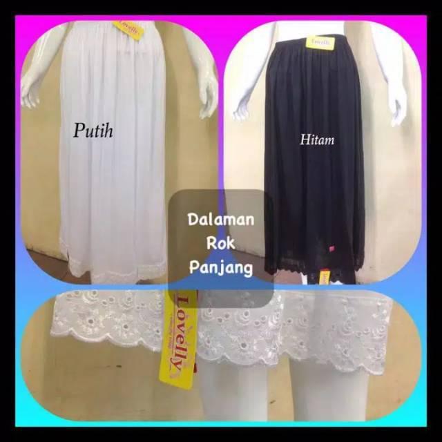 ANDROK PANJANG HITAM & PUTIH / UNDEROK / ANDEROK / DALAMAN ROK MUSLIM 0
