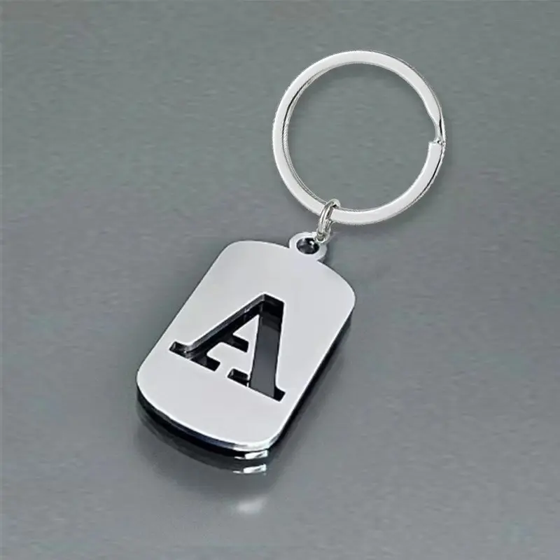 Hollow Out English 26 Letter Stainless Steel Personalized Bag Pendant