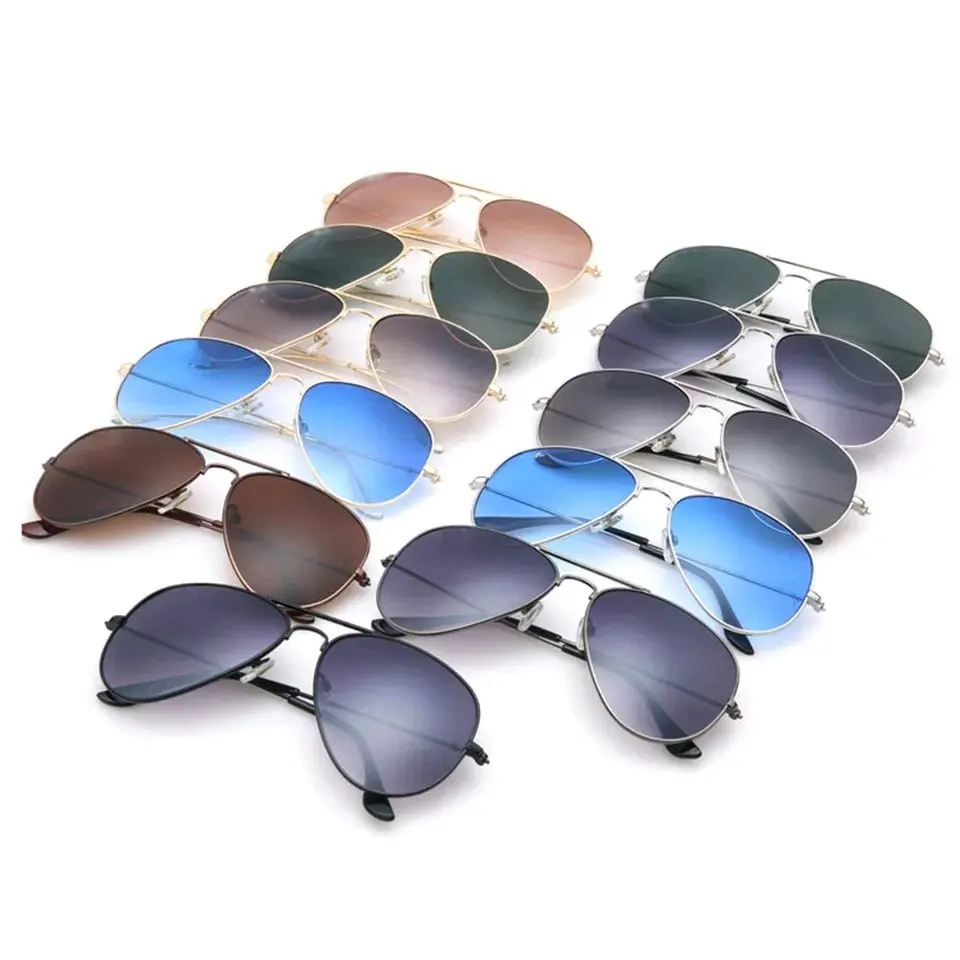 Kacamata Hitam Aviator Kacamata Fashion Pria Wanita Lensa
