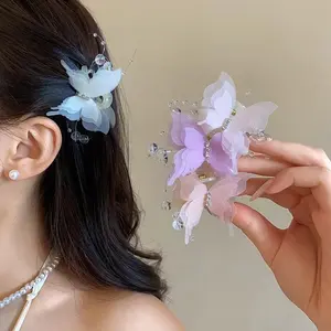 JEPIT RAMBUT MINI KOREA MODEL KUPU KUPU MUTIARA PREMIUM / AKSESORIS RAMBUT KLIP BUTTERFLY PEARL CANTIK