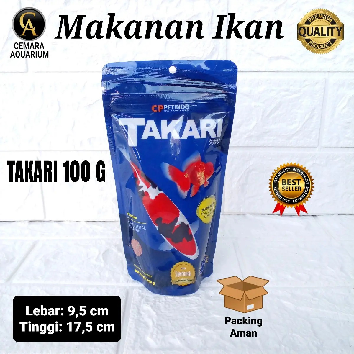 Makan ikan/ Takari 100g/ aquarium/ aquascape/ makanan ikan berbagai jenis/ makanan ikan ukuran kecil