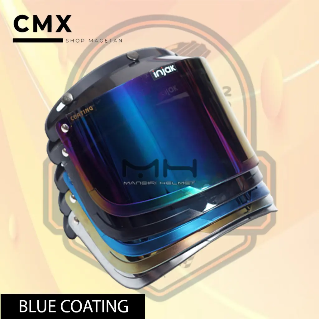 KACA FLAT INJAK KACA DATAR ORIGINAL KACA BOGO KACA PET RETRO Helm