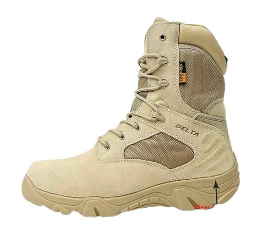 Delta Sepatu Delta Forces 8" Desert Black Tactical Shoes Karet Pria Boots Hitam 0