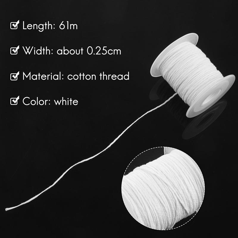 Candle wick, flat wick, round wick, lamp wick, coil - 61 M, for the production of candles 5