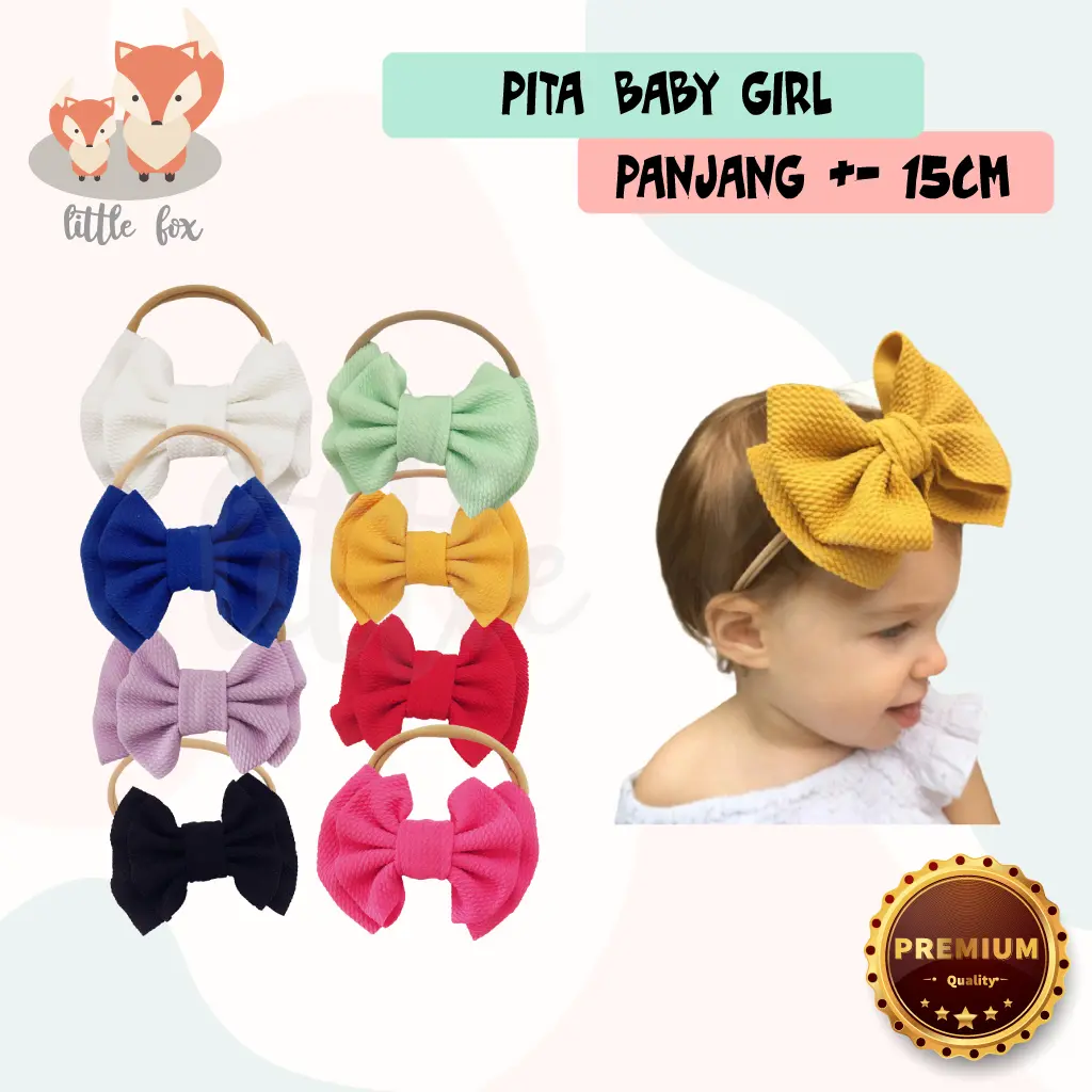 Pita Headband / Aksesoris Kepala Bayi / Bando Anak / Baby Girl
