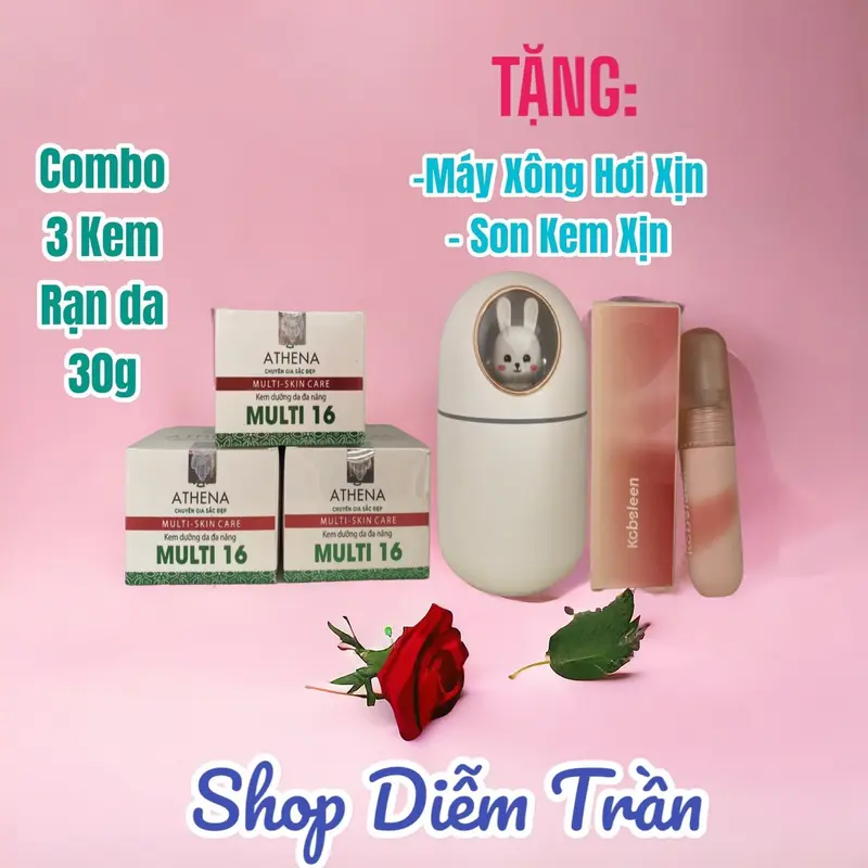 Kem Ran Da (Dưỡng da đa năng multi 16 ) 3 hũ lớn 30gr tặng nước hoa 1