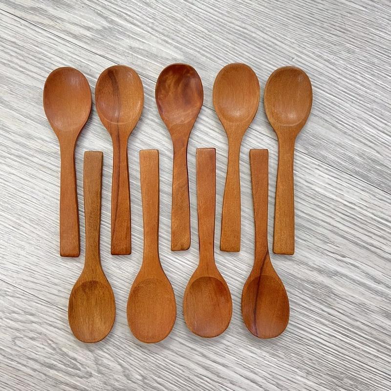 COMBO 5 MUỖNG GỖ NHỎ ĂN SỮA CHUA . MÚC GIA VỊ TIỆN LỢI