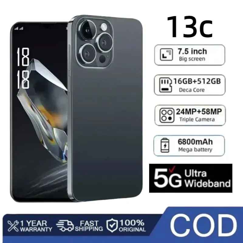 【สไตล์ใหม่】Radmi 13c สมาร์ทโฟนใหม่ล่าสุด 5G โทรศัพท์ Android - TikTok ...