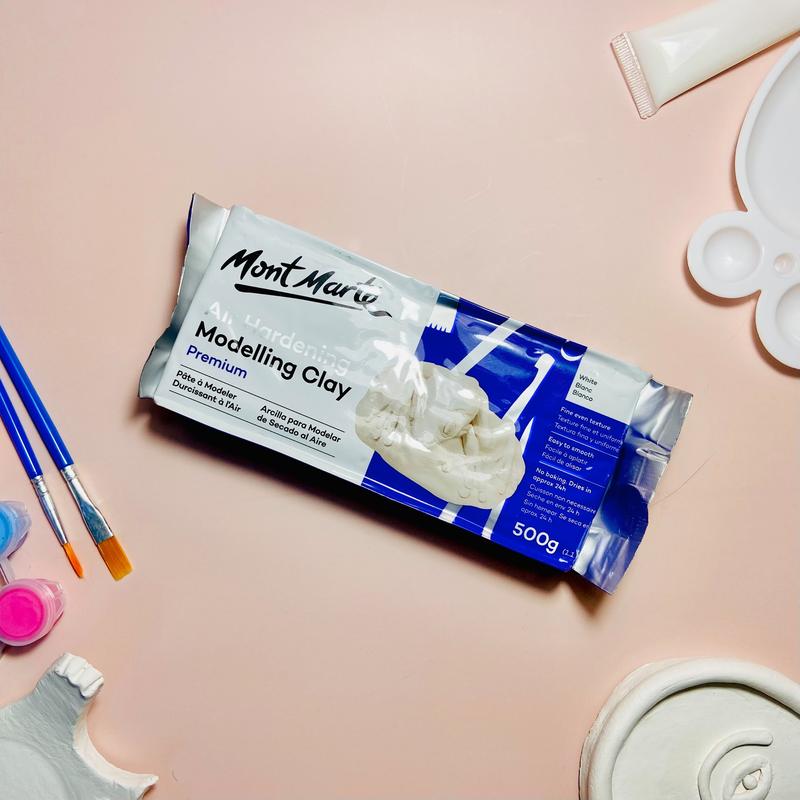 Đất sét tự khô màu trắng Mont Marte 250g và 500g