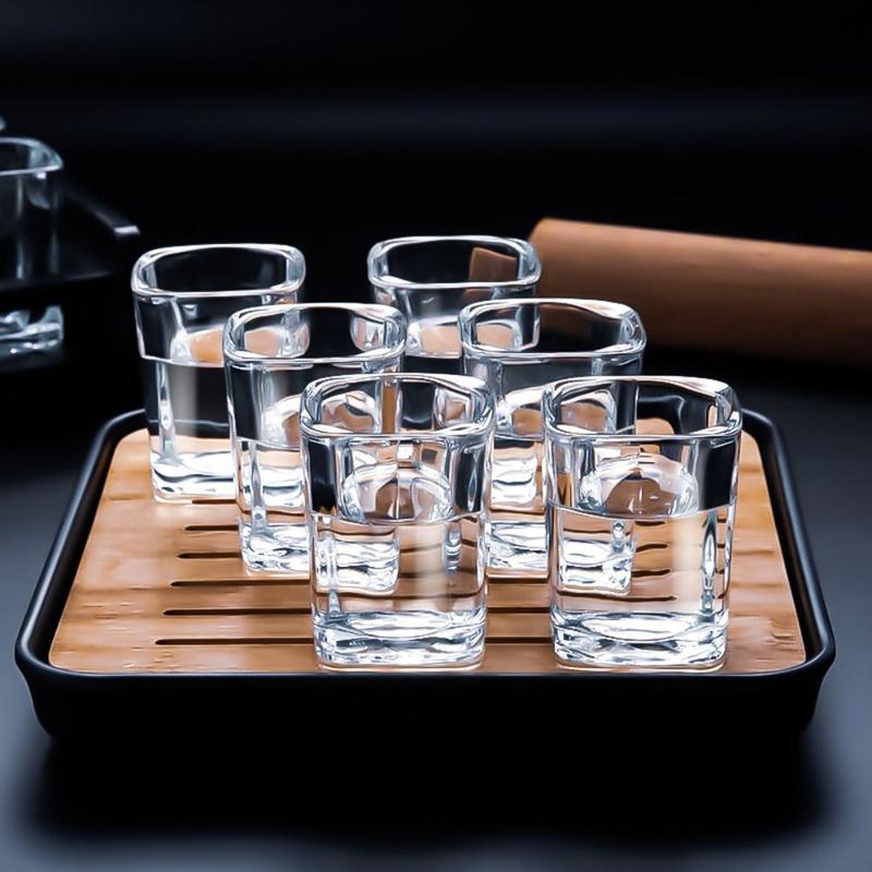 Product Introduction of Transparent Cup Drinkware Bartender Tools Jigger Spirit Glass Shot Glass Set 8