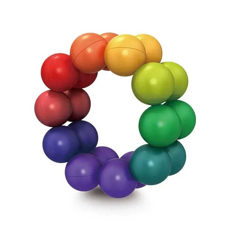 Colorful Beads Stress Relief Ball, 1 Count 3D Puzzle Ball, Novelty Toys, Creative Birthday and Holiday Gift Options
