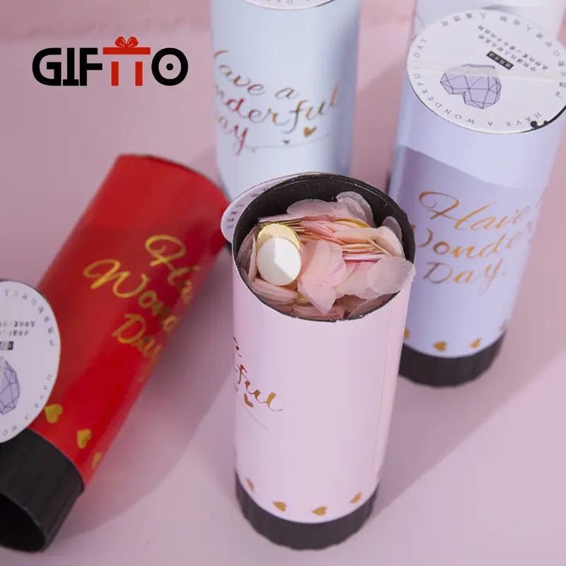Pháo giấy kim tuyến Confetti 11cm GiftTo - Combo 6 Quả chất lượng cao, Pháo tiệc cưới, sinh nhật 8