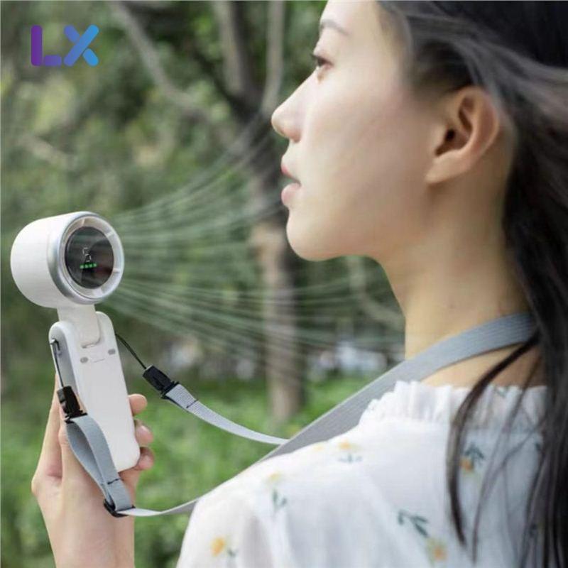  Quạt mini cầm tay ngoài trời quạt USB để bàn động cơ không chổi than quạt treo cổ 