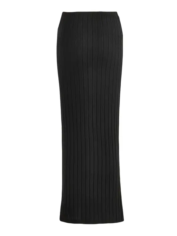 Women's Solid Ribbed Skinny Skirt, Elegant Fashion Casual Long Skirt for Daily Outdoor Wear, Women Knitwear for Fall & Winter 5