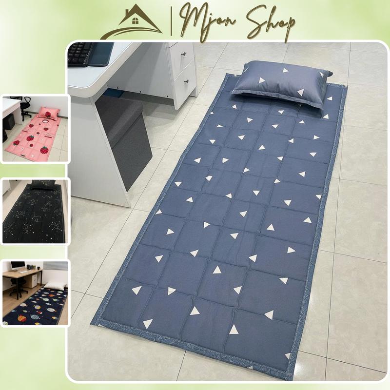 tấm trải nệm văn phòng gấp gọn- topper 90cm x 200cm_nệm ngủ văn phòng mang đi du lịch