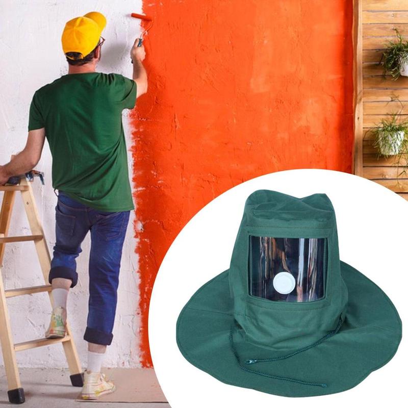 Sand Blasting Mask Breathable Valve Design Sand Blasting Hood Anti Dust Hood for Polishing Cutting Spraying Sanding Cement Plant 5
