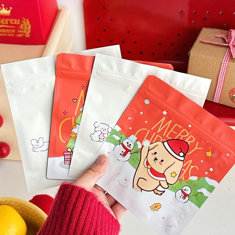20/50Pcs Christmas Cute Dog Self Sealing Bag Card Out Hand Account Gift Packaging Bag Surprise Gift Bag 1