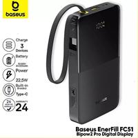 Gambar BASEUS POWERBANK ENERFILL FC51 BIPOW2 PRO DIGITAL DISPLAY WITH BUILT-IN CABLE 10000MAH 22.5W - BLACK dari Carbon Official Store Kota Administrasi Jakarta Pusat 2 Tokopedia