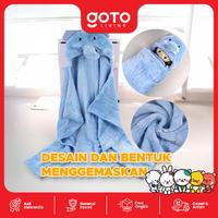 Gambar (Best Offer) Goto [COD] Kyowo Blanket Baby Handuk Selimut Bayi Bulu Tebal Karakter Lucu - ELEPHANT BLUE dari Goto Living Kota Tangerang 4 Tokopedia