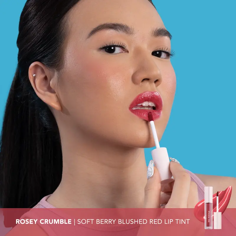 Sea Makeup Slick Cover Jelly Tint  finishing glossy hydrating dan meninggalkan warna yang indah di bibir with Peptide Complex, Hyaluronic Acid, Honey Extract 5