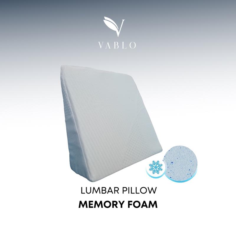 Vablo lumbar compact wedge pillow memory foam - back support pillow - pure memory foam Bantal 0