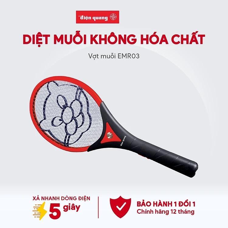 Vợt Muỗi Điện Quang Lưới thép 3 lớp chống gỉ siêu bền Bắt Muỗi