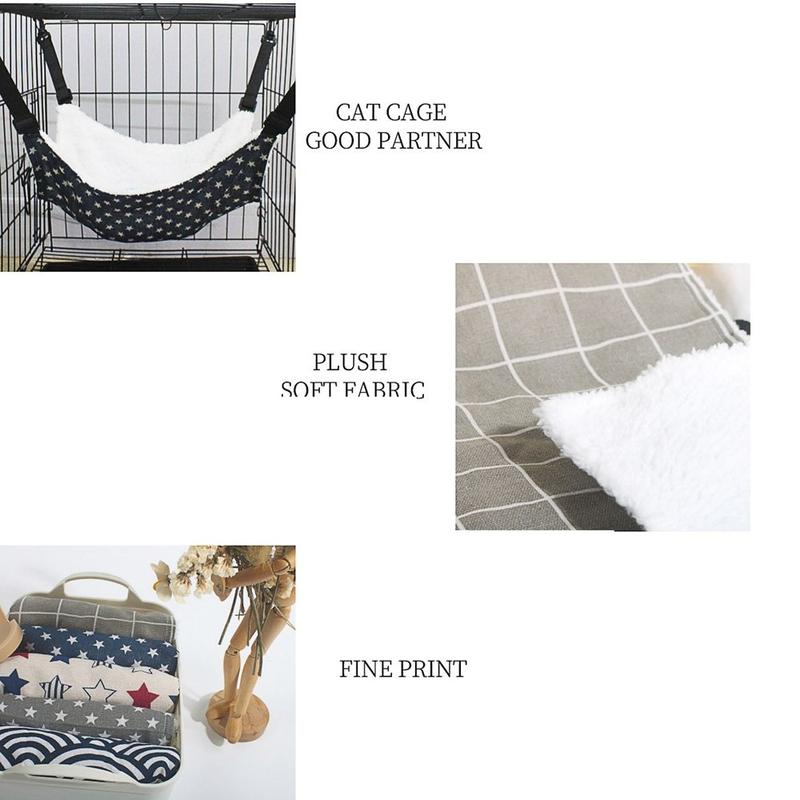Product Introduction of Durable 1 pcs Cloth for Small Pets Comfortable Cat Hammock Cat Sleep bed Cat Supplies Pet Hanging Basket 9