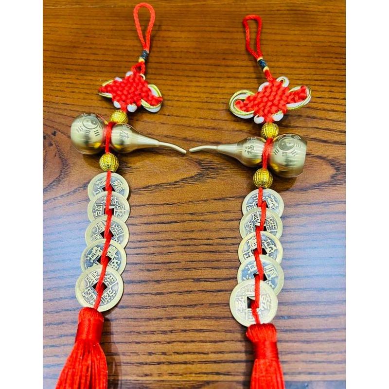 ĐẶC BIỆT Combo 2 dây xu hồ lô treo tại vị trí 2 cửa đối nhau - Dây treo trang trí nhà phong thuỷ Decor Đồng Phòng Khách
