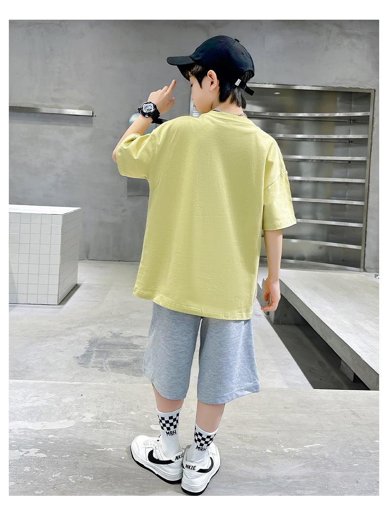 Product Introduction of Boys' Short Sleeve T-Shirt Summer 2025 New Children's Cotton Summer Boys' Trendy Top 29