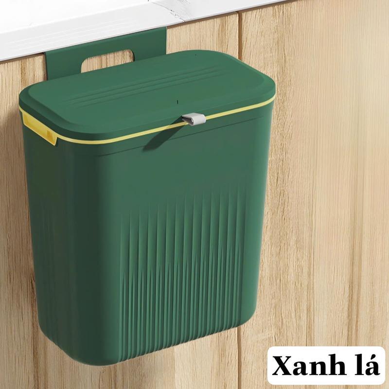 Thùng rác treo tủ bếp,treo tường đa năng - thùng 12L nhà tắm dán tường, có nắp đậy thông minh 3