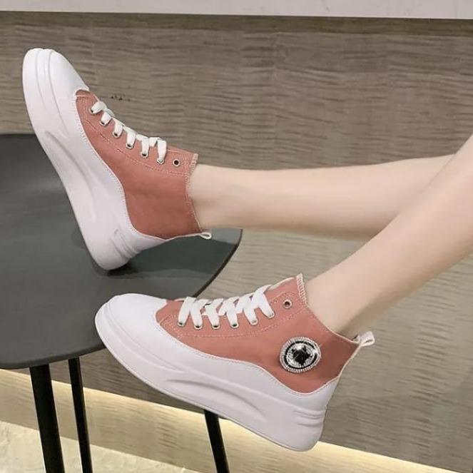 SEPATU MURAH!!! - Boots ALSTAR Sneakers Wanita Sepatu Convesse Semi Boot Bot Fashion Sneaker Tali Cantik Model Terbaru Paling Dicari Produk Lokal Kualitas Import GRATIS ONGKIR 5