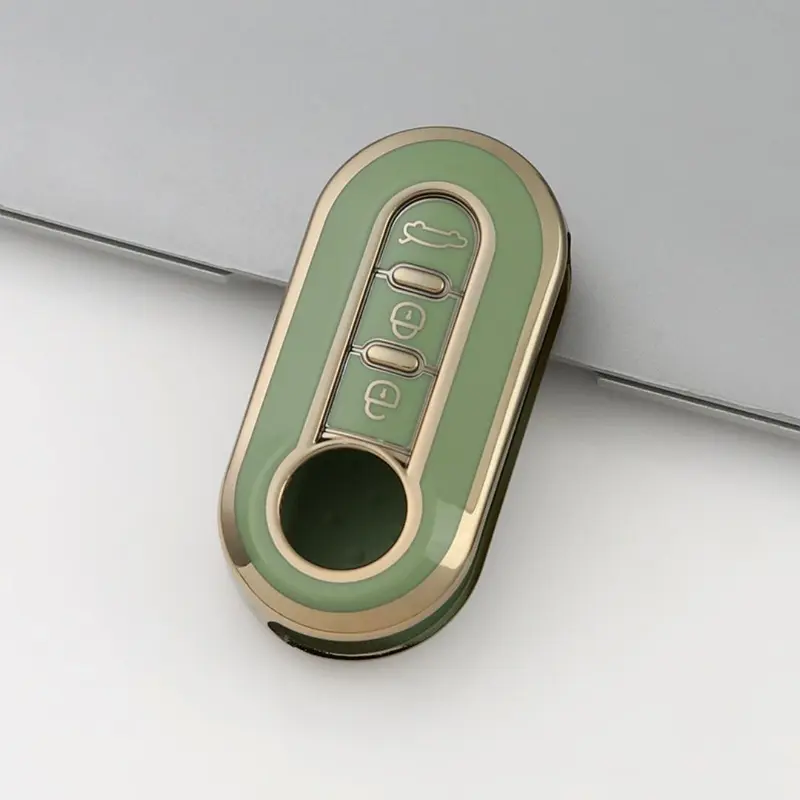 Car Key Case, 1pc Soft TPU Car Key Holder, Anti Fall & Dust-proof Key Cover for Fiat 500 for Boyue for Bravo for Iveco for Olsen, Car Key Remote Case, Automotive 5