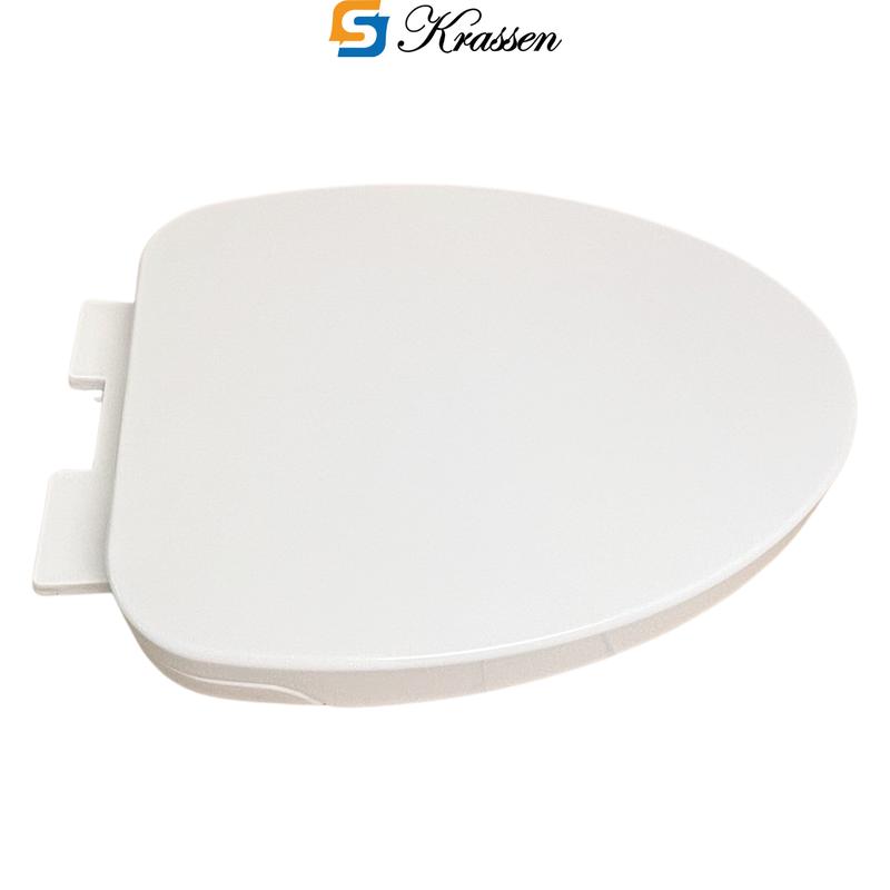 Product Introduction of <Mã KR.23> Nắp bồn cầu đóng êm KRASSEN làm từ nhựa PP cao cấp (màu Trắng sữa) hình mũi nhọn (chữ V) đa năng phù hợp với hầu hết bồn cầu một/hai khối 19