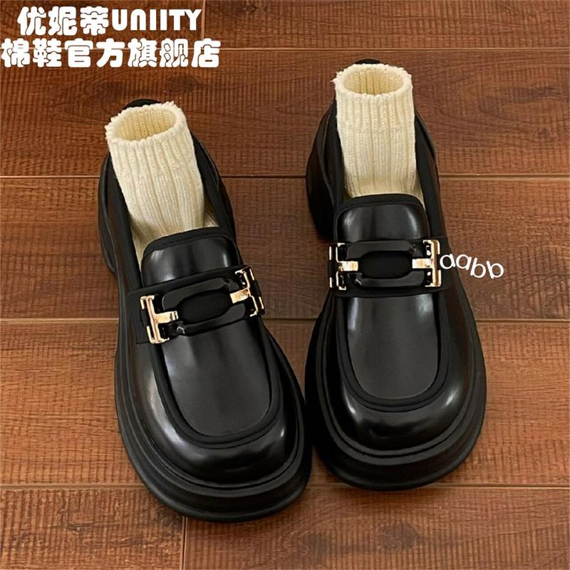 Giày Da, Phong Cách Anh Quốc Cổ Điển Cỡ Nhỏ Dành Cho Nữ, Hàng Mới Về Mùa Thu, Giày Lười Đế Mềm, Giày Cao Gót JK Nhật Bản, Thích Hợp Đi Lại 1