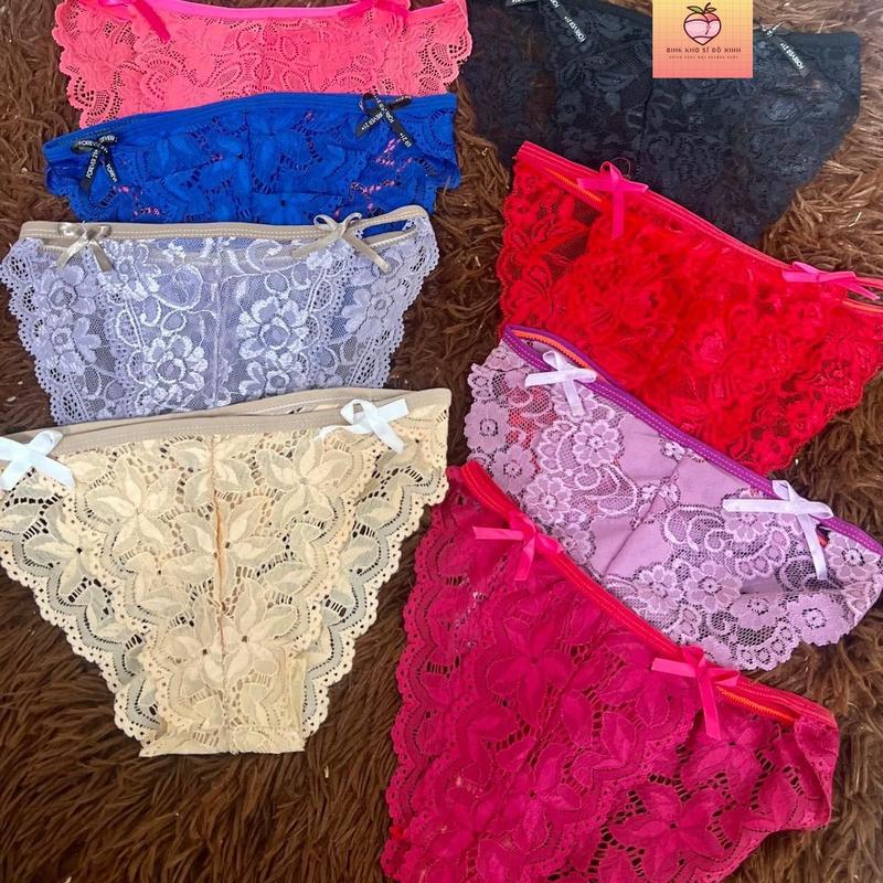(Tặng thêm 2 quần) Set 20 quần lót nữ ren đính nơ hông, công chúa mềm mại, quyến rũ, không lộ viền (không chọn màu) RN01. 4