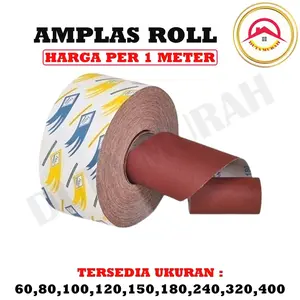 Amplas Besi Amplas 1 Meter Amplas Roll Meteran Grit 60 80 100 150 180 240 320 400 Kayu Tembok Besi