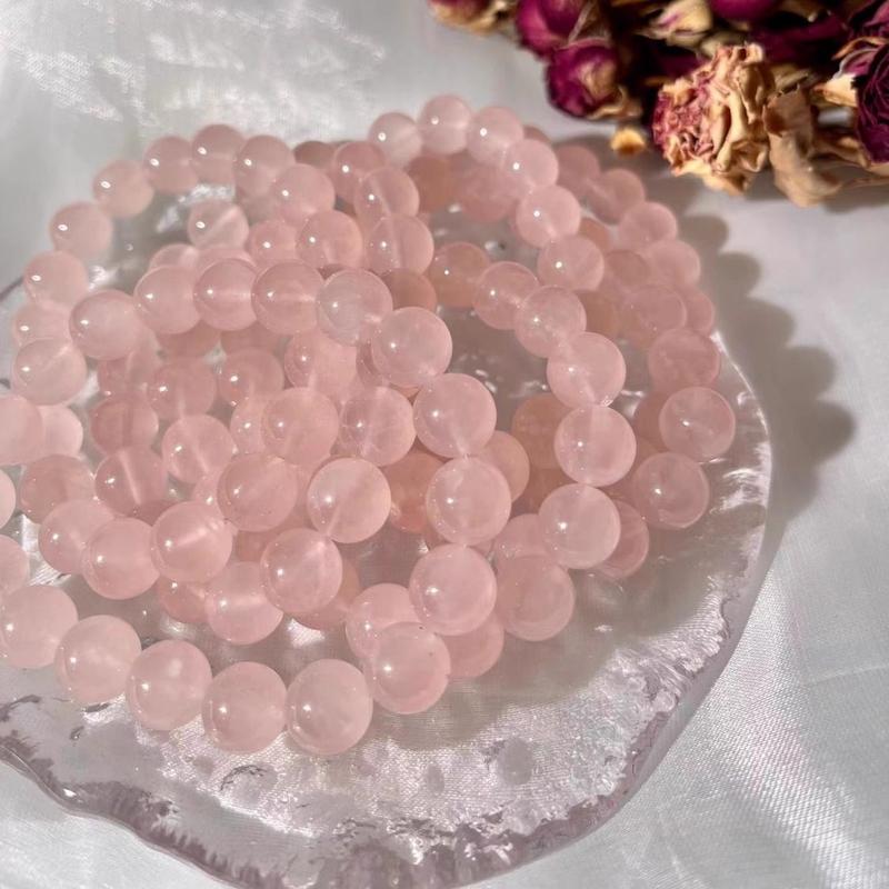 Product Introduction of Simple fashion accessories rose natural crystal bracelet for women sweet stripping powder horse shade bracelet single bangle simple fashion accessories 9