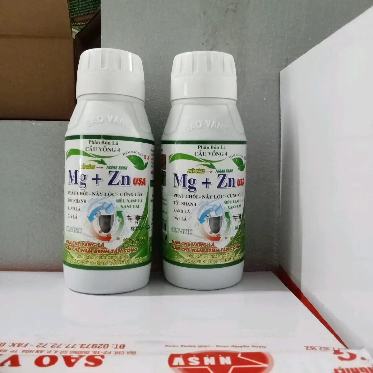 Combo 2 chai phân bón lá  Mg + Kẽm chai 500ml