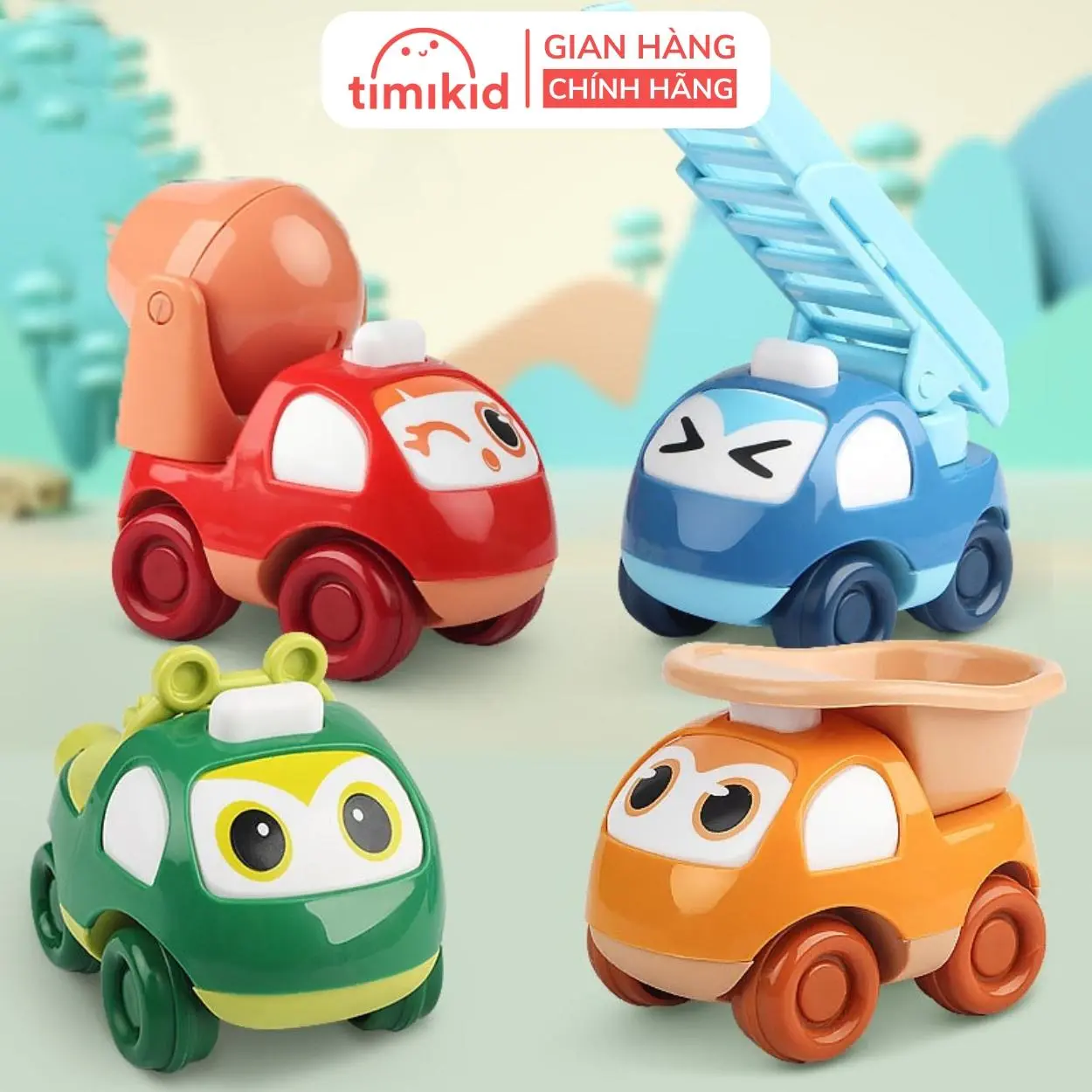 Đồ Chơi Ô Tô Quán Tính Hoạt HÌnh Nhiều Mẫu Dễ Thương Cho Bé - Nhựa Cao Cấp - Timikid