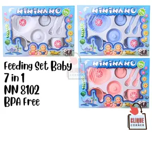 NiniNano 7in1 / 5in1 Feeding Baby Gift Set Paket Peralatan Makan Mpasi Bayi Newborn BPA Free
