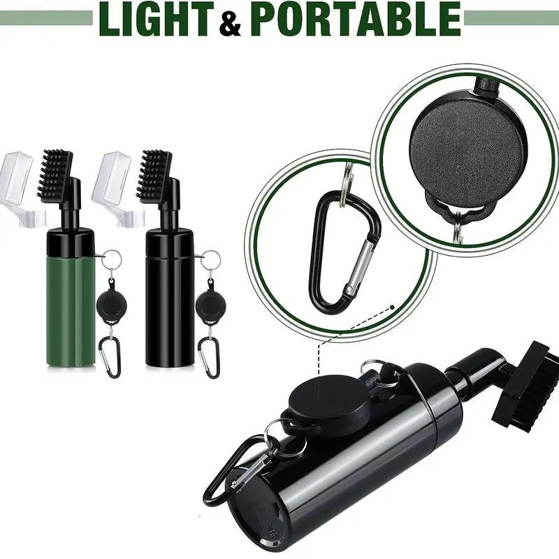 Golf Cleaning Tool Set, 1 Set Golf Brush & Water Spray Brush & Pull Rope Buckle Kettle & Brush, Golf Club Head Cleaning Tool 4