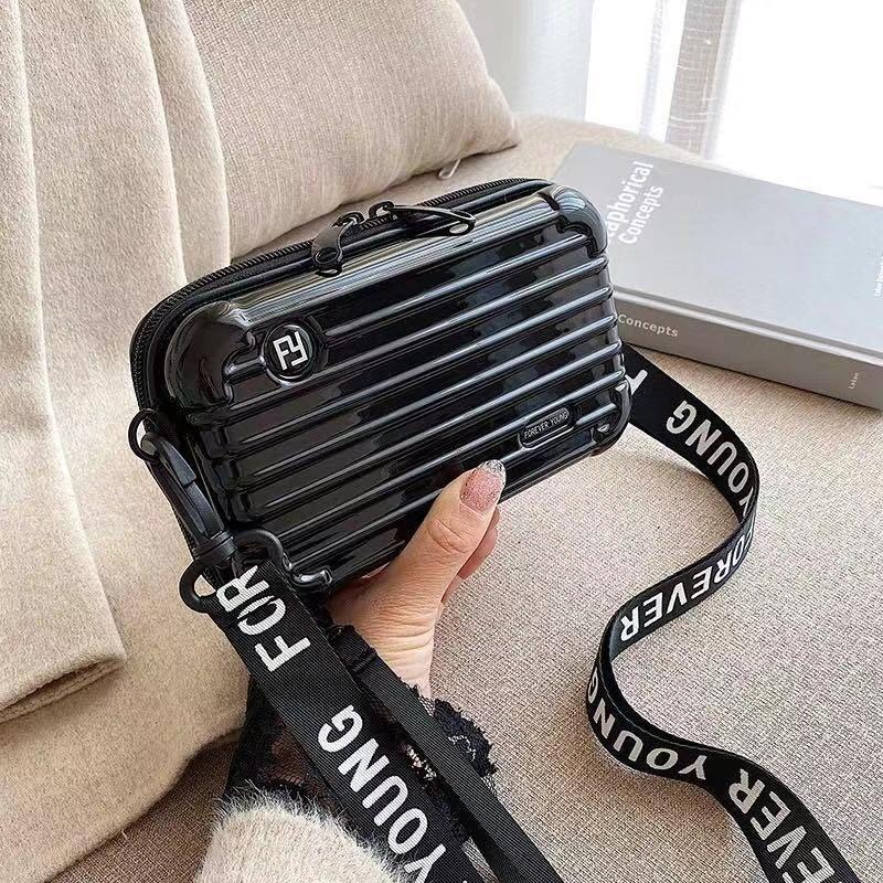 Túi Hành Lý Đeo Chéo Vai Dành Cho Nữ Cầm Tay Thiết Kế Cá Tính Hộp Phong Cách Vali Mini Túi Vuông Nhỏ Dành Cho Nữ