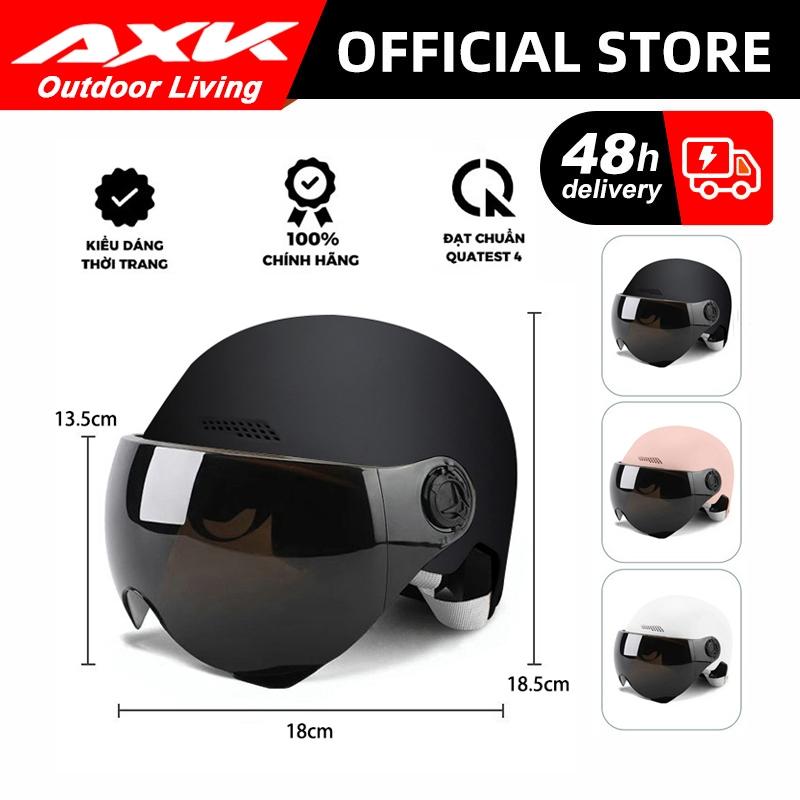 【COD】Mũ Bảo Hiểm 1/2 AXK 206,kính HD nón Mũ bảo hiểm Mũ Sơn Bóng Mờ Nửa Mũ Bảo…