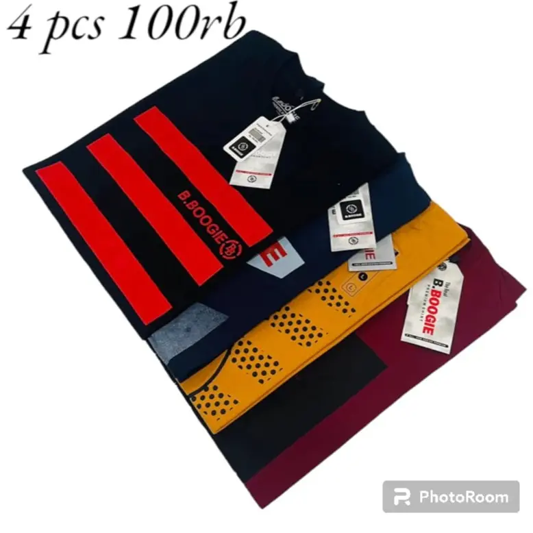 Paket 4 pcs 100 ribu kaos distro pria original premium terlaris termurah bahan semi katun 24s katun adem tebal ukuran M L XL High Casual