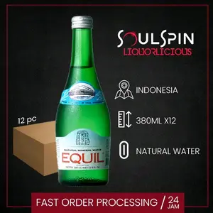 Equil Natural Mineral Water 380ml [ Dus isi 12 Botol Kaca ] JNE Cargo - Termasuk Packing Kayu