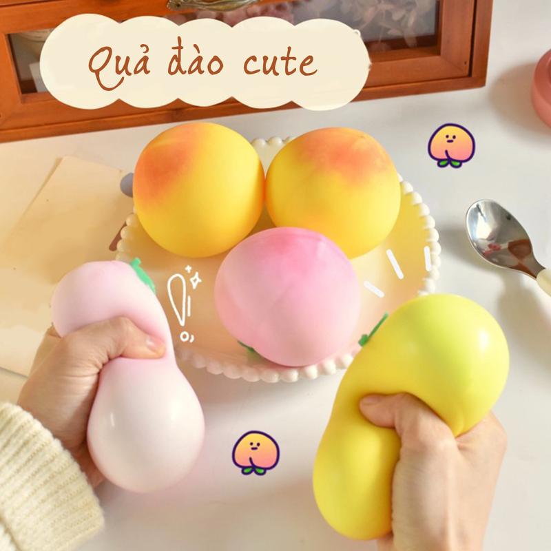 Đồ chơi quả đào squishy cute quả đào bóp mềm đàn hồi đồ chơi xả stress Talia Decor Toy Giảm Stress