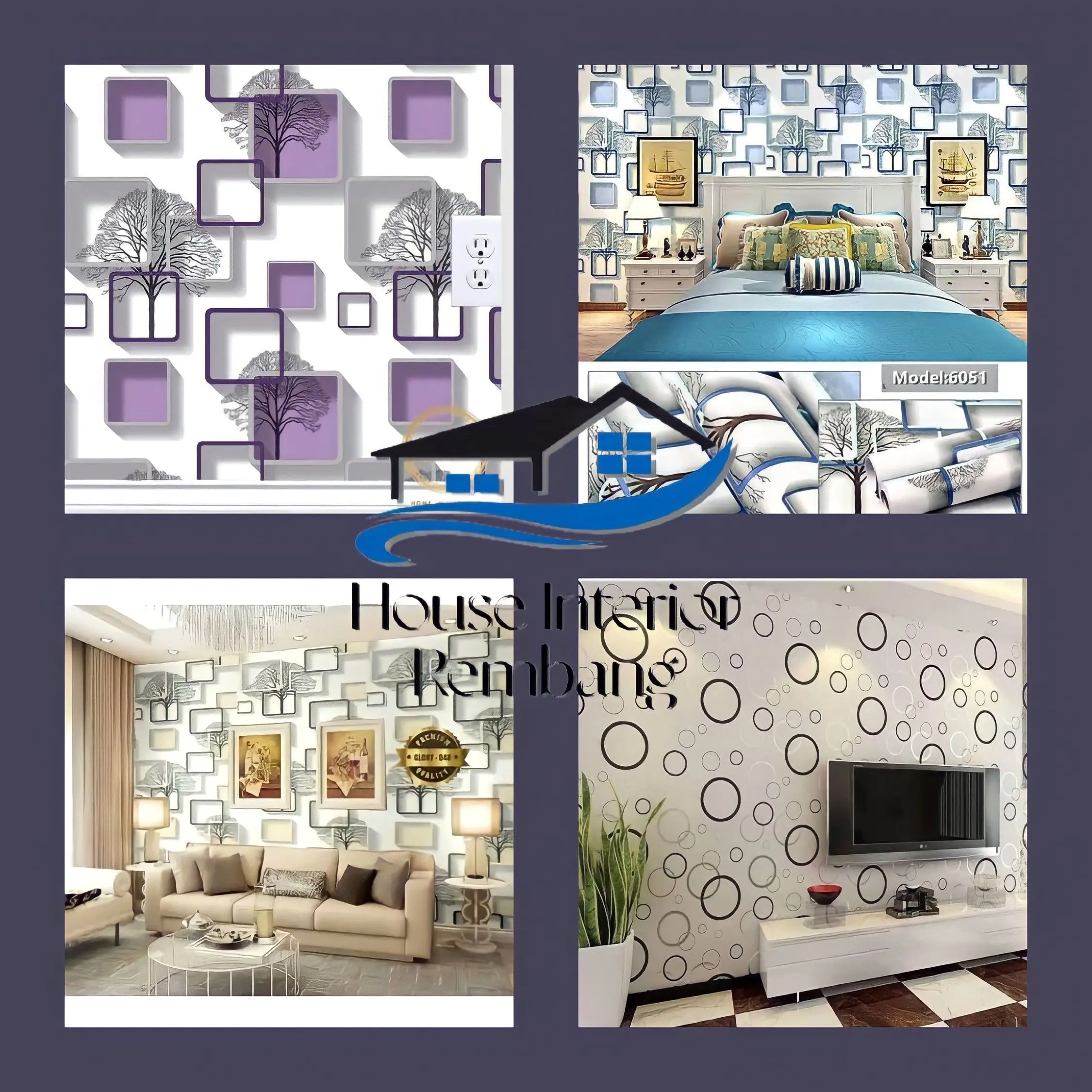 PROMO COD Wallpaper Stiker wallpaper dinding Wallstiker Dinding Wallpaper Kamar  Tidur  wallpaper ruang tamu 45 cm X 10 meter Tahan air Berwarna Dekorasi Bunga