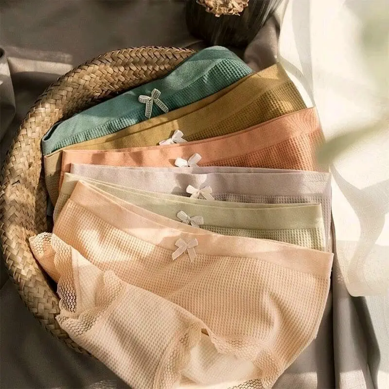 Set 10 quần gân tăm - nơ kim tuyến Cotton Quần Lót