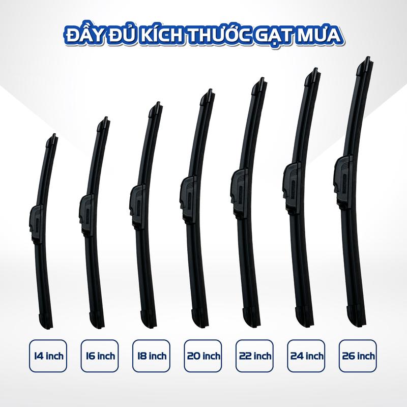[ Gạt Mưa Innova ] Bộ Gạt Mưa Carall, Lưỡi Gạt Silicon, Thân Mềm Cao Su, Móc U Dùng Cho Dòng Xe Toyota Innova - Gạt Sạch, Êm Ái, Bền Bỉ - Fukio Bảo Hành 1 Đổi 1 9